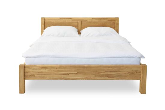 Das Bett aus massiver Eiche Troja ist aus hochwertiger massiver Eiche mit einer Dicke von 4 cm gefertigt. Ein hochwertiger Lattenrost ist im Preis inbegriffen.