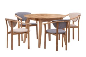 Das Genova-Alexis Esstischset ist die perfekte Kombination aus Qualität, Eleganz und Funktionalität. Verwandeln Sie Ihren Essbereich in einen Ort der Eleganz und des Stils.