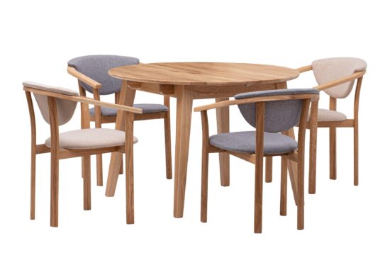 Das Genova-Alexis Esstischset ist die perfekte Kombination aus Qualität, Eleganz und Funktionalität. Verwandeln Sie Ihren Essbereich in einen Ort der Eleganz und des Stils.