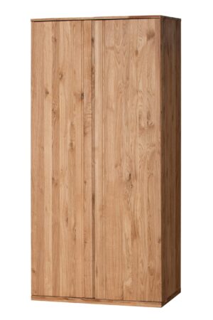 Der Schlafzimmerschrank Pavla 2D aus Holz ist eine wahre Naturschönheit, die jahrelangen Komfort, Funktionalität und Stil garantiert.