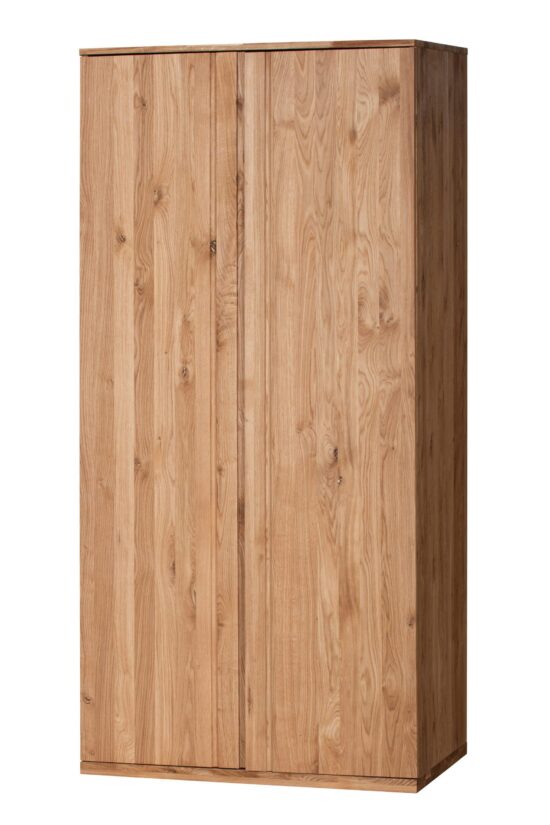 Der Schlafzimmerschrank Pavla 2D aus Holz ist eine wahre Naturschönheit, die jahrelangen Komfort, Funktionalität und Stil garantiert.