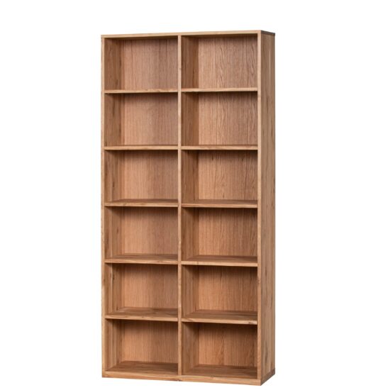 Zweiteiliges Eichen-Bücherregal aus Massivholz Pavla