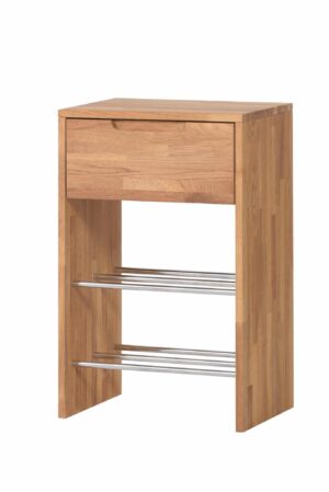Massiver Schuhschrank Delf aus Eiche mit Schublade