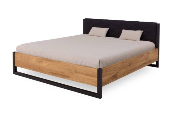 Das Doppelbett Modena in Kombination aus massivem Eichenholz und Metall ist mehr als nur ein Bett – es ist ein Erlebnis.