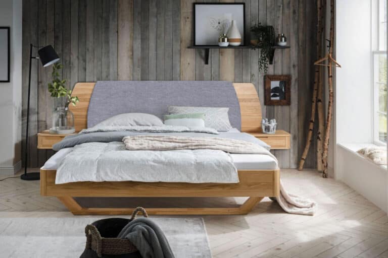 Massives Doppelbett Livorno 180x200 inklusive Nachttische – Ausverkauf – Massivholz-Doppelbett