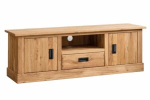 Die TV-Kommode aus Eiche ist eine großartige Ergänzung für jedes Interieur, die Ästhetik mit Praktikabilität verbindet.