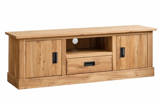 Die TV-Kommode aus Eiche ist eine großartige Ergänzung für jedes Interieur, die Ästhetik mit Praktikabilität verbindet.