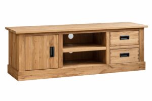 Die TV-Kommode aus Eiche ist eine großartige Ergänzung für jedes Interieur, die Ästhetik mit Praktikabilität verbindet.
