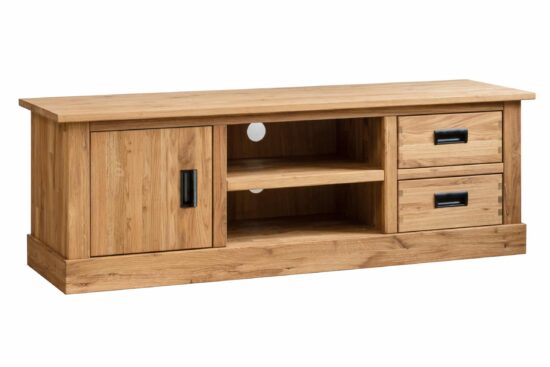 Die TV-Kommode aus Eiche ist eine großartige Ergänzung für jedes Interieur, die Ästhetik mit Praktikabilität verbindet.