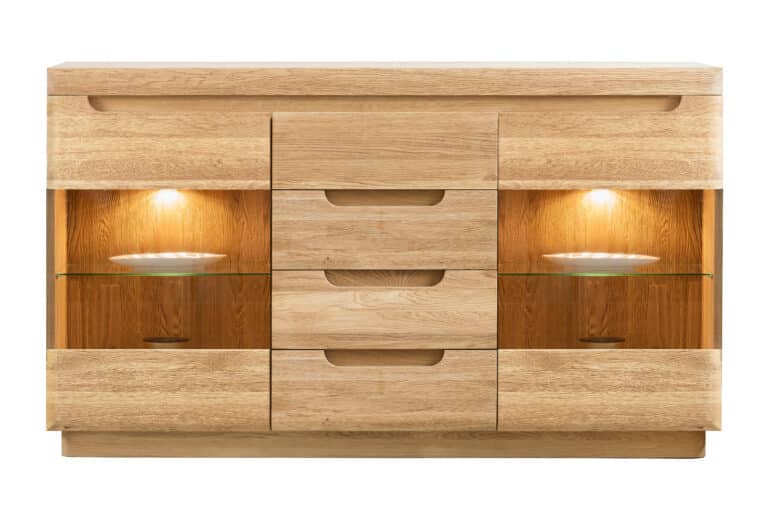 Geölte Design-Massivholzkommode aus hochwertiger gebürsteter Eiche bietet Eleganz und Langlebigkeit, auf die Sie sich verlassen können.