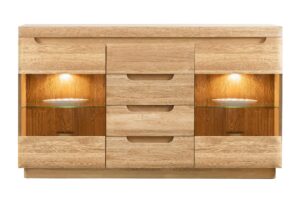 Geölte Design-Massivholzkommode aus hochwertiger gebürsteter Eiche bietet Eleganz und Langlebigkeit, auf die Sie sich verlassen können.
