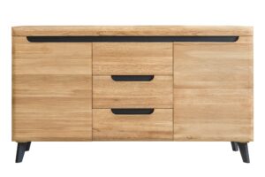 Die massive Holzkombination auf Füßen ist ein Meisterwerk handwerklicher Kunst, das geschickt einen Hauch von Moderne und traditionellen Werten vereint.