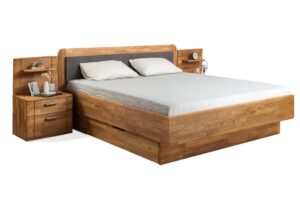 Massives Bett mit Stauraum Elza 180x200