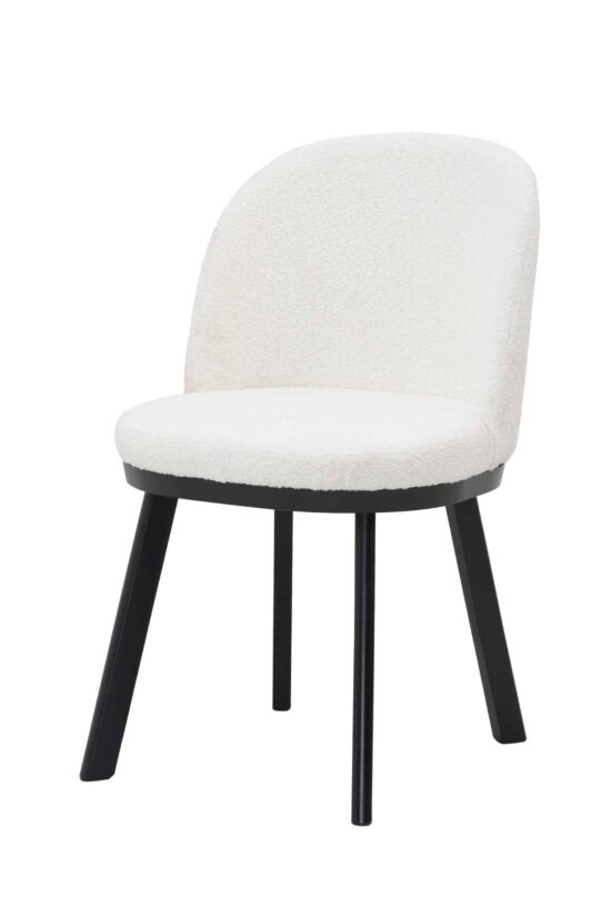 Der Esszimmerstuhl Sambir in weiß im minimalistischen Stil wird nicht nur zu einer praktischen, sondern auch zu einer ästhetischen Ergänzung Ihrer Inneneinrichtung.