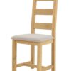 Eichenstuhl Ladder Back beiger Stoff
