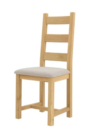 Eichenstuhl Ladder Back Beige Stoff