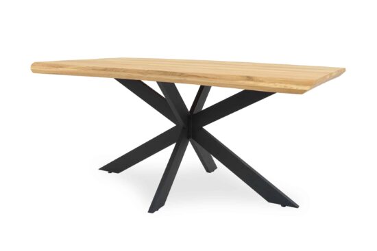 Der Spider Esstisch aus massiver Eiche mit Metallbeinen wird das Herzstück Ihres Zuhauses sein und Eleganz, Qualität und Funktionalität zu einem harmonischen Ganzen vereinen.