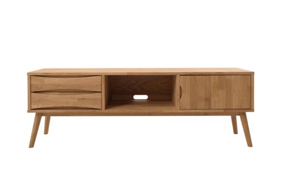 Die Futura TV-Truhe aus massiver Eiche ist ein hervorragendes Möbelstück, das Eleganz, Funktionalität und Nachhaltigkeit perfekt vereint.