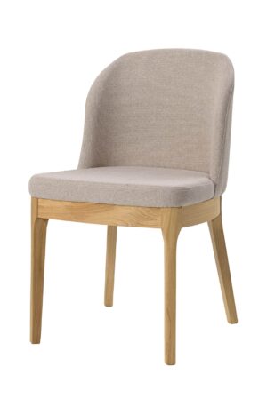 Der Holzstuhl New York wird zur Ergänzung für jeden Raum. Seine neutrale beige Farbe passt sich leicht jedem Farbschema an.