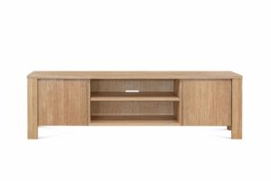 Die massive TV-Kommode Aura aus Holz ist ein echtes Handwerksstück, das das Niveau Ihres Wohnzimmers garantiert anheben wird.
