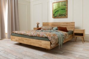Bett aus massiver Eiche Float 180x200 cm