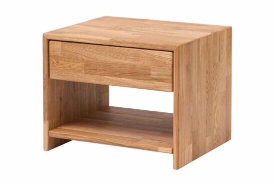 Dieser Nachttisch aus Eiche ist die ideale Wahl für alle, die eine Kombination aus zeitlosem Design, praktischem Stauraum und der Langlebigkeit von Massivholz suchen. Dank der hochwertig geölten Oberfläche behält es außerdem sein natürliches Aussehen und ist langfristig leicht zu pflegen.