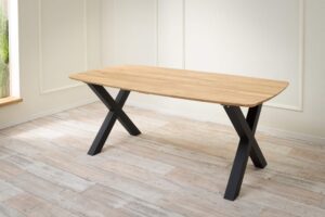 Massivholz-Esstisch Timber 180 X-Beine