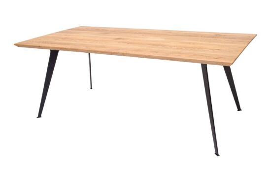 Der Massivholztisch Kolos verbindet die natürliche Schönheit der Eiche mit einem modernen Metallgestell in Schwarzlack. Solide Konstruktion, präzise Verarbeitung und ein ausgewogener Materialkontrast schaffen ein zeitloses Möbelstück, das dem täglichen Gebrauch standhält. Die ideale Wahl für alle, die Stil, Qualität und Langlebigkeit in einem suchen.