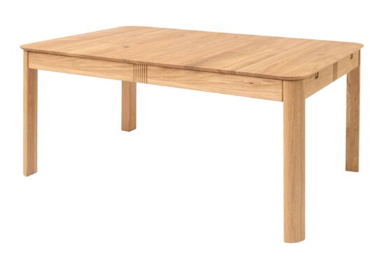 Der ausziehbare Esstisch Luise aus Eiche verbindet die zeitlose Schönheit massiver Eiche mit maximaler Praktikabilität. Elegante halbrunde Beine, feine Riffelung und abgerundete Kanten der Platte bilden ein harmonisches, designorientiertes Ganzes. Dank der Ausziehfunktion wird aus einem kompakten Tisch für das tägliche Essen ganz einfach ein großzügiger Platz für Familienfeiern und unerwarteten Besuch.