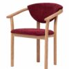 Der stilvolle Holzstuhl Alexis aus massivem Eichenholz mit roter Polsterung bringt Komfort, Qualität und ein markantes Designelement in jedes Interieur. Die ergonomische Form und die praktischen Armlehnen sorgen für maximalen Komfort beim täglichen Sitzen. Alexis wird mühelos zu einer stilvollen Ergänzung für Esszimmer, Arbeitszimmer und Wohnbereich.