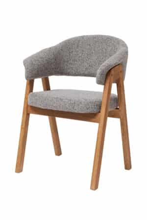 Der Eichen-Sessel Mona mit grünbeiger Polsterung vereint die Schönheit von massivem Eichenholz mit einer eleganten Polsterung in Naturtönen. Ein bequemer Sitz, eine ergonomische Rückenlehne und praktische Armlehnen sorgen für Komfort im täglichen Gebrauch. Die harmonische Kombination aus Grün, Beige und Eichenholz bringt Ruhe, Gemütlichkeit und zeitlosen Stil in das Interieur.